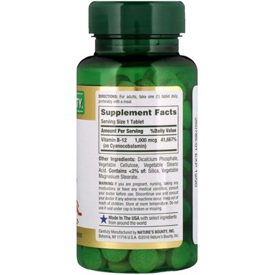 Nb B-12 1000mcg Size 200ct Nb B-12 1000mcg Tablet Value Size 200ct