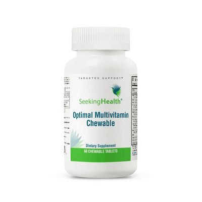 Seeking Health Optimal Multivitamin Chewable - Immune Support Supplement with L-5-MTHF, Vitamin B12 &amp; Vitamin D3 - Multivitamin with Antioxidant Ingredients for Energy Production Support - 60 Tablets