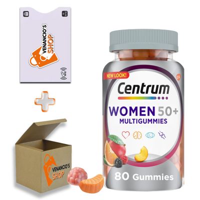 Womens Multivitamin Multigummies 50 Plus, Supplement Gummies, Assorted Fruit, Women 50 + 80 Count (Pack of 1)