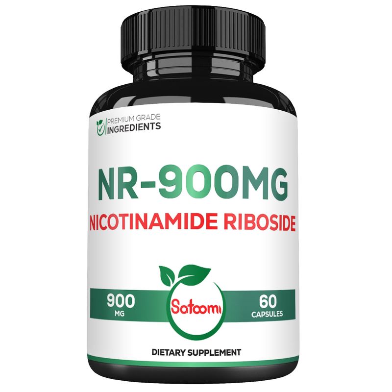 Satoomi NAD+ Supplement with Nicotinamide Riboside 900mg NR - Cellular Energy &amp; Repair, Vitality, Healthy Aging - 60 Capsules for 30 Days