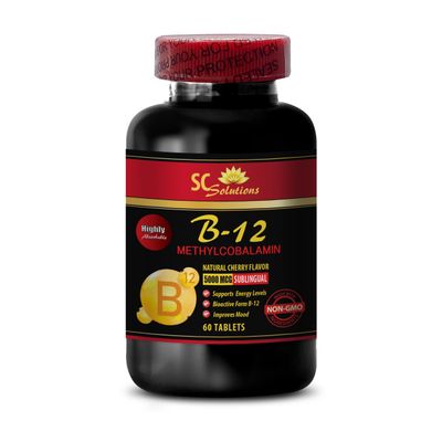 b12 with methylcobalamin - METHYLCOBALAMIN VITAMIN B-12 5000 - anti aging vitamins for women, energy supplements powder pill, energy vitamins for women over 50, endurance stamina - 1 Bottle 60 Tabs