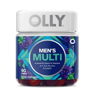 ijk Mens Multivitamin Gummy, Health &amp; Immune Support, B Vitamin, CoQ10, BlackBerry, 90 Ct