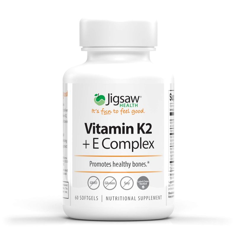 Jigsaw Health Vitamin K2 + E Complex, 60 Softgels
