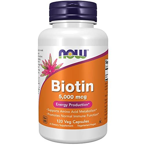 NOW Foods Biotin 5000 mcg Capsules, 120 Count