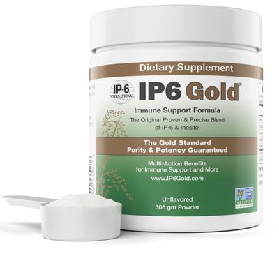 IP6 Gold, IP-6 &amp; Myo-Inositol, Unflavored Powder 308 gm - Inositol Hexaphosphate Supplement - Vegan, Non GMO, Gluten Free