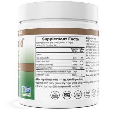 IP6 Gold, IP-6 &amp; Myo-Inositol, Unflavored Powder 308 gm - Inositol Hexaphosphate Supplement - Vegan, Non GMO, Gluten Free