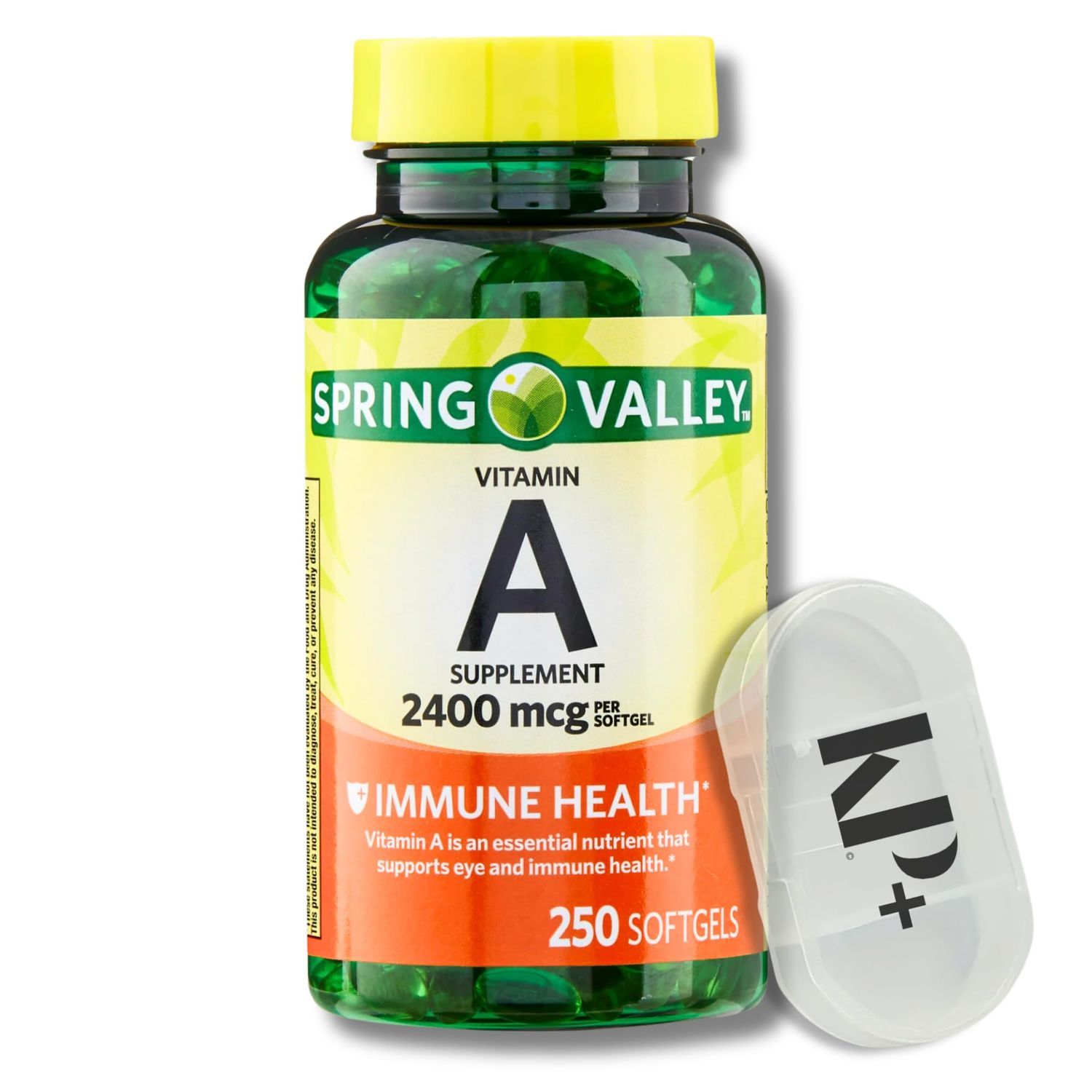 Spring Valley Vitamin A, Vitamin A Supplement, 2400 mcg, 250count, Vitamin A Softgels