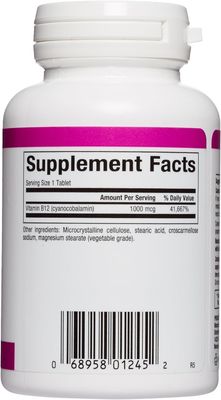 Natural Factors, Vitamin B12 Cyanocobalamin 1000 mcg, Supports Energy and Red Blood Cell Production, 60 tablets (60 servings)