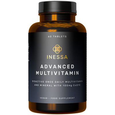 Inessa Methylated Multivitamin for Men - Advanced Natural Daily Mens Multivitamins with CoQ10 100mg, Vitamins D3, K2, A, B Complex Vitamins, Folic Acid &amp; Zinc - 60 Vegan Tablets for Men &amp; Women