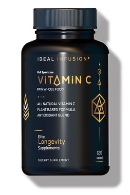 Ideal Infusion Raw Whole Food Vitamin C Complex: 100% Plant-Based Vitamin C Extracted from Oranges and Acerola Cherry with Food Based Bioflavanoids (60 Servings) No Synthetic Ascorbic Acid