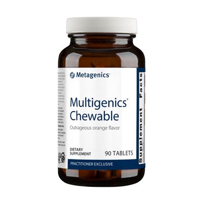 Metagenics Multigenics Chewable - Optimum Multiple Vitamin/Mineral Formula Orange-Flavored Chewable - 90 Servings