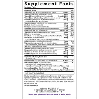 New Chapter Multivitamin for Women 50 Plus - Every Woman's One Daily 55+ with Fermented Probiotics + Whole Foods + Astaxanthin + Organic Non-GMO Ingredients - 24 ct