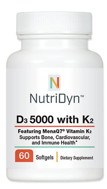 D3 5000 with K2 60 Softgels Nutri-Dyn