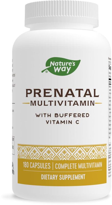 Nature's Way Prenatal Multivitamin, with folate for Healthy Brain and Spinal Development*, 180 Capsules