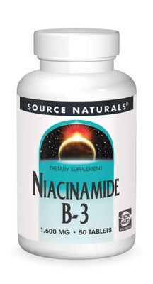 Source Naturals Niacinamide B-3, 1500 mg Dietary Supplement - 50 Tablets