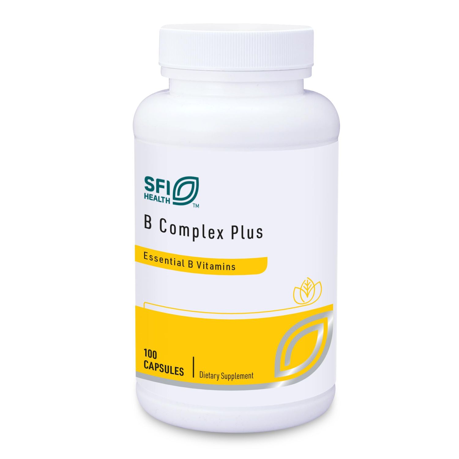 Klaire Labs B Complex Plus - High Potency B Vitamin Complex with B12 Methylcobalamin, B6 &amp; Metafolin Folate - Energy, GI Tract &amp; Brain Health Support - Hypoallergenic (100 Capsules)