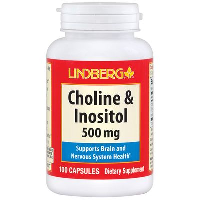 Lindberg Choline Inositol 500mg | 100 Capsules | B-Complex Formula | Non-GMO, Gluten Free Supplement