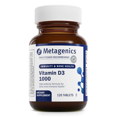 Metagenics D3 1000 - Vitamin D Supplement - Bone Density &amp; Immune Support* - Tooth Integrity* - Non-GMO &amp; Gluten Free - 120 Tablets