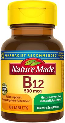 Nature Made Vitamin B-12 500 mcg Tablets 100 ea (Pack of 2)