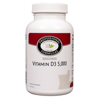 Professional Vitamin D3 5,000 - High-dose Vitamin D3 as cholecalciferol to Support Bone, Prostate, Cardiovascular, Colon and Immune Health* - Gluten Free, Hypoallergenic, 120 Perles