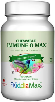 Maxi Health Chewable Immune Support Booster Blend, Vitamin C, Elderberry, Zinc, Epicor, Glutathione - Immuno-O-Max - Chewable Vitamins for Kids and Adults - 60 Cherry Flavored Chewable Tablets