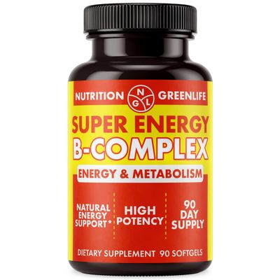 NGL Super Energy Vitamin B Complex Bioactive Cold Fill Soft gels for Max Potency &amp; Absorption | Vitamin B Complex Plus Folic Acid, Zinc, Vitamin D | Energy, Fat Metabolism, Antioxidant 90 ct