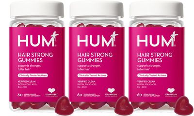 HUM Hair Strong - Daily Gummies with Biotin to Combat Hair Loss &amp; Thinning - Fo Ti, Folic Acid, Zinc, Vitamin B12 &amp; PABA to Support Healthy Hair, Skin and Nails (180-Count)