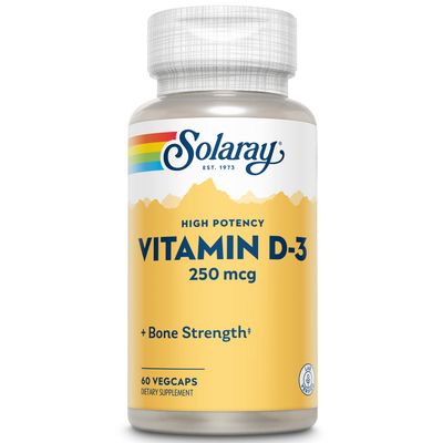 Solaray D3 10,000 LU VCapsules | 60 Count