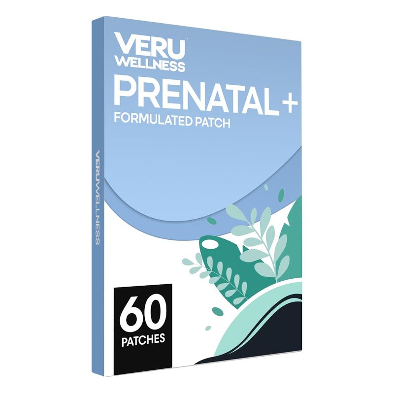 Veru Wellness Prenatal Plus Daily - Essential Multi Prenatal Folate, Calcium, Magnesium - Self Adhesive Patch (60 Patch)