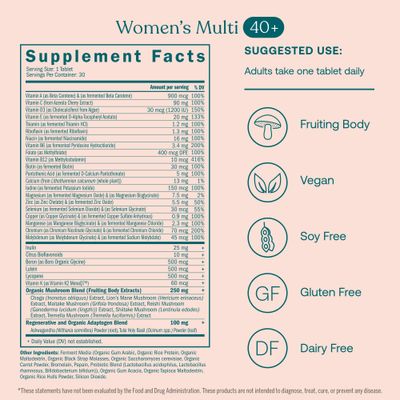 True Grace One Daily Men's Multivitamin 40+ (30 Vegan Tablets) + One Daily Womens Multivitamin 40+ (30 Vegan Tablets) - Non-GMO - 30-Day Supply of Each