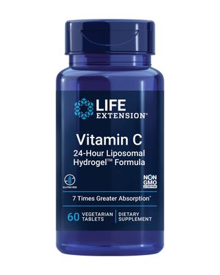 Life Extension Vitamin C 24-Hour Liposomal Hydrogel Formula - Liposomal Vitamin C Supplement for Immune &amp; Skin Health with Calcium - Vegetarian, Gluten-Free, Non-GMO - 60 Tablets