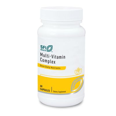 Klaire Labs Multi-Vitamin Complex - Once-Daily Mineral-Free Multivitamin with Metafolin Folate, Vitamin B6 &amp; B12 (60 Capsules)