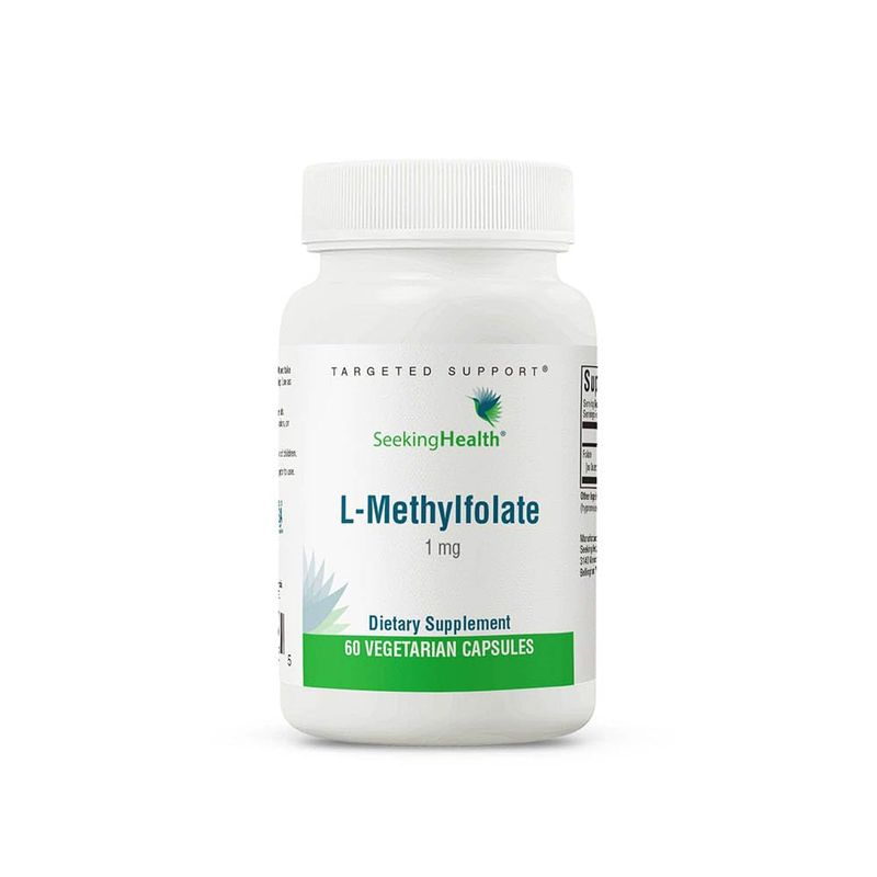 Seeking Health L-5-MTHF, Supports Healthy Methylation, Easily Absorbed Methyl Folate Supplement, MTHFR Support Supplement, 1,700 mcg DFE, Vegetarian (60 capsules)