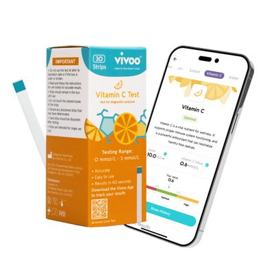Vivoo Test Strip - Track Your Vitamin C Status at Home! 40-Second Test for Accurate Levels, Empowering You to Optimize Your Nutrition - 30 Strips