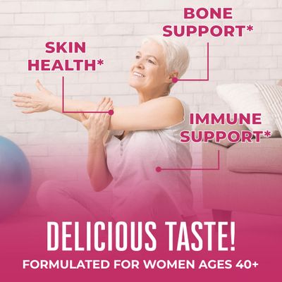 MaryRuth Organics, Sugar Free, Vegan Vitamin Gummy, Immune Support Daily Multivitamin + Chasteberry, Hair, Skin and Nail for Women, 60 Count, Pack of 1