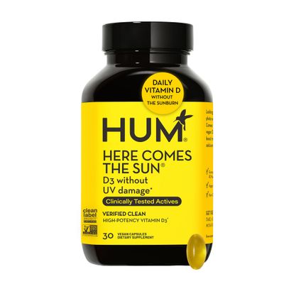 HUM Here Comes The Sun - Immune Supplement with Vitamin D &amp; Calcium for a Healthy Immune System - Supports Radiant Skin, Mood + Bone Health (30-Count)