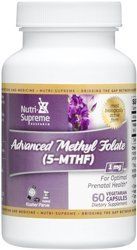 Nutri-Supreme Research Advanced Methyl Folate (5-MTHF) 1 Mg - 60 Vegetarian Capsules