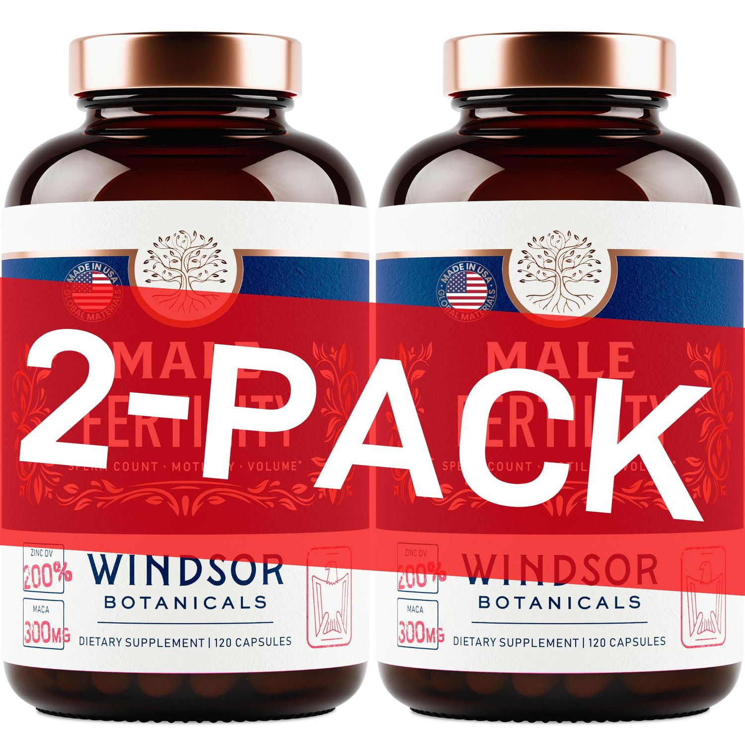 Fertility Supplements for Men Prenatal Vitamins - Conception for Him Male Fertility Vitamin and Fertility Support Supplement - Zinc, Maca, Ashwagandha, L Arginine - 2-Pack, 240 Fertility Pills