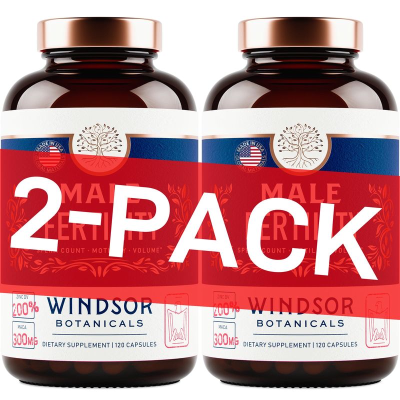 Fertility Supplements for Men Prenatal Vitamins - Conception for Him Male Fertility Vitamin and Fertility Support Supplement - Zinc, Maca, Ashwagandha, L Arginine - 2-Pack, 240 Fertility Pills