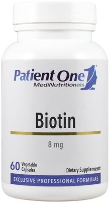 Patient One Biotin 8mg | Supplement to Support Hair, Skin and Nail Health* | 60 Capsules