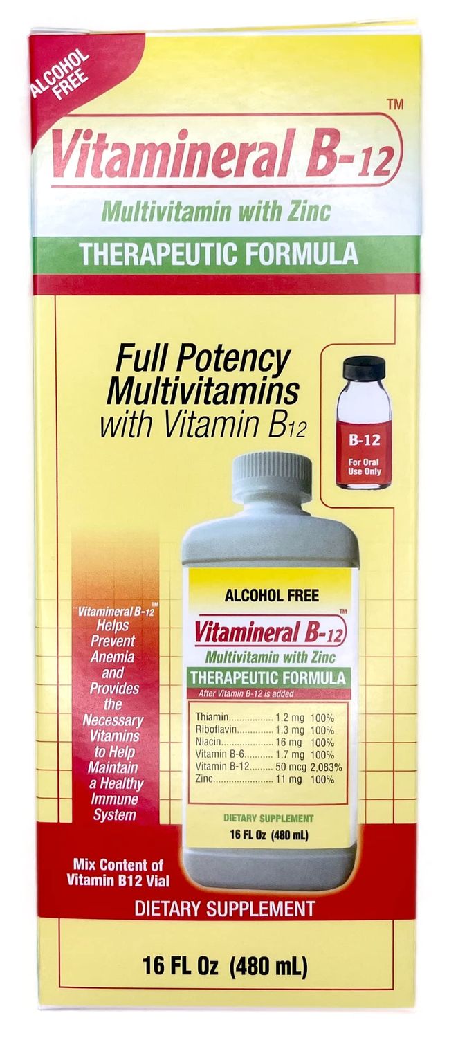 Vitamineral B-12 Memper, Energy Booster, Immune Support, Nutritional Supplement 16oz