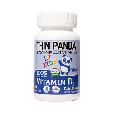 Organic Vitamin D3 Supplement | 100% Of Your RDA | For Strong Bones &amp; Healthy Immunity | Unique Twist &amp; Mix Design | GMO Gluten Vegan &amp; Taste Free | For Kids Ages 3 &amp; Under| 90 Servings | Lil&#39; Kids