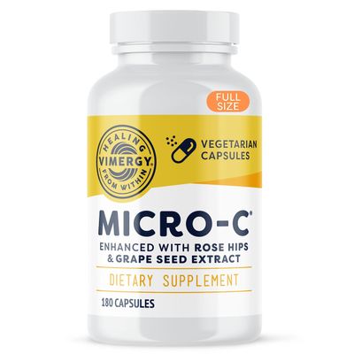 Vimergy Micro-C Capsules - Supports Immune Health* - Promotes Collagen Production - Supports Healthy Joints &amp; Bones* - Kosher, Vegan &amp; Gluten-Free - Regular Size 180 Capsules