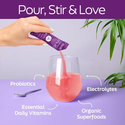Root'd Prenatal Multivitamin Powder - 25 Vitamins &amp; Minerals with 3x Electrolytes, Folate, Iron, D3 for Mom &amp; Baby, 7 Superfood &amp; Probiotics, Sugar-Free Vitamins &amp; Hydration | 30 Vitamin Drink Packets