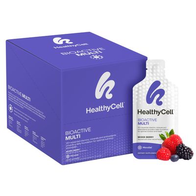 Healthycell Bioactive Multi - Liquid Multivitamin for Men and Women - One A Day Vitamin for Brain, Heart, Immunity, Energy, Skin, and Hair Support - Maximum Absorption - 30 Gel Packs