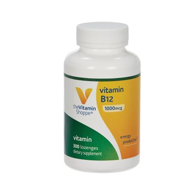 Vitamin B12 1,000mcg - Supports Energy Production, Once Daily Dietary Supplement - Vitamin B-12 (As Cyanocobalamin), Gluten &amp; Dairy Free (300 Lozenges) by The Vitamin Shoppe