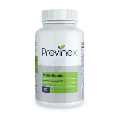 Previnex Multivitamin, Mineral &amp; Antioxidant Plus - Multivitamin for Men &amp; Women with Vital Nutrients, Vitamin C &amp; Vitamin D &amp; Vitamin E, 112 Tablets