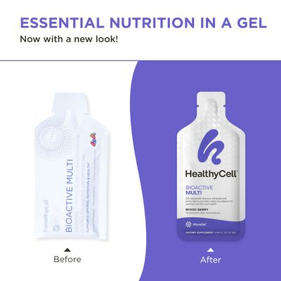 Healthycell Bioactive Multi - Liquid Multivitamin for Men and Women - One A Day Vitamin for Brain, Heart, Immunity, Energy, Skin, and Hair Support - Maximum Absorption - 30 Gel Packs