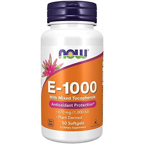 NOW Foods Supplements, Vitamin E-1,000 IU Mixed Tocopherols, Antioxidant Protection*, 50 Softgels