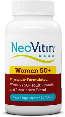 NeoVitin Women&#39;s 50+ Formula Multivitamin with Brilliant Blend - Daily Nutritional Support for Women Over 50 (60 Count)